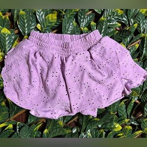 Be Elizabeth by James and Lottie Purple Eyelet Shorts Size 7